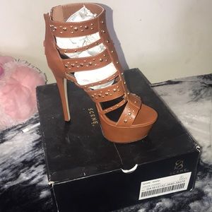Brown heels they are very high